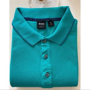 Hugo Boss Polo Shirt, Emerald Green, Slim Fit XL